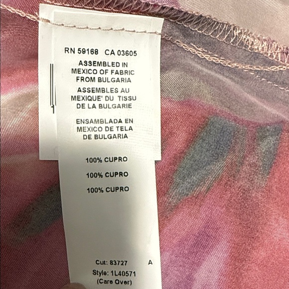 NWT Karen Kane tropical Dress Soft Silky Cupro Breathable M Summer Cruise wear - Picture 13 of 15